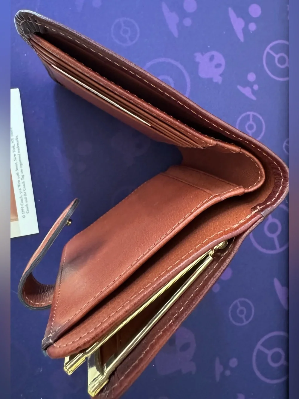 Coach Tan Leather Snap Wallet
